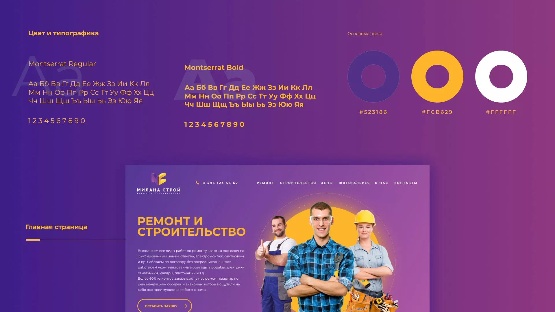 Разработка сайта строительной компании «Милана-Строй» в Грайвороне