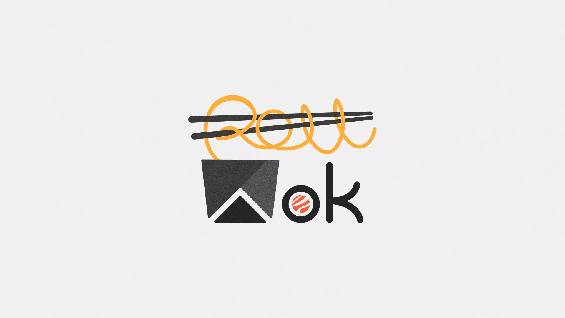 Разработка логотипа суши-бара «Roll Wok Club» в Грайвороне